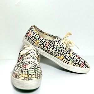 Women’s ESPRIT Vintage Canvas Sneaker Flat sz6.5 Beachy Casual